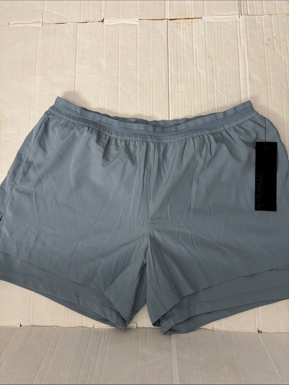 Mono B ladies Athletic Shorts in Light Slate Gray